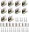 Stainless Steel Tile Bracket Billboard Holder, Wall Mounted Hanger Fastener Utility Hooks for Ceramic Tile Display with Installation Screws 10 Pac...