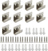 Stainless Steel Tile Bracket Billboard Holder, Wall Mounted Hanger Fastener Utility Hooks for Ceramic Tile Display with Installation Screws 10 Pac...