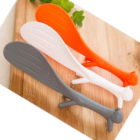 3 Piece Non-stick Rice Spoon Fashion Rice Cooker Dishes Filled Scoop Shovel Creative Household Kitchen Tools,Lovely Squirrel Shape Standing Spoon ...