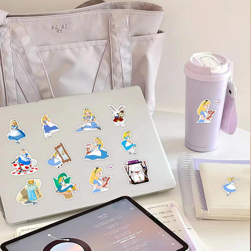 70Pcs Hot Disney Alice in Wonderland Stickers Pack for Water Bottles Cup Laptop Guitar Car Motorcycle Bike Skateboard Luggage Box Vinyl Waterproof...