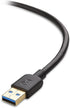 Cable Matters Long USB to USB Extension Cable 10 ft (USB 3.0 Extension Cable/USB Extender) in Black for Webcam, VR Headset, Printer, Hard Drive an...