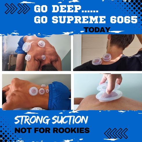 Cupping Warehouse Supreme 4 DEEP PRO 6065 Cup (4 Sizes) Cupping Therapy Sets Professional and Self Care Chinese Silicone Anti Cellulite Massage Su...