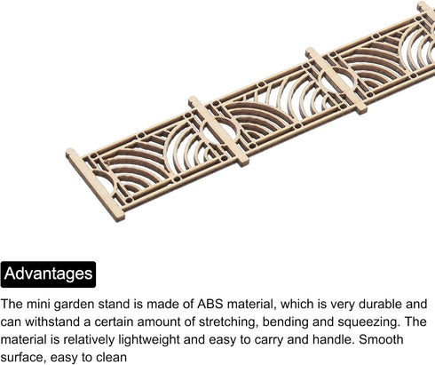 MECCANIXITY 2pcs 5.43 Inch Miniature Garden Fence, Mini Ornament Wood Picket Fence Decorative for Dollhouse Home DIY, 0.08" Wood Circle Style...