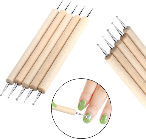 20 Pieces Snip Tip Applicator Tips for E6000 Craft Glue 3.7 oz Tubes, 5 Pieces Wooden Ball Stylus Dotting Tools Kit for Rock Painting Pottery Clay...