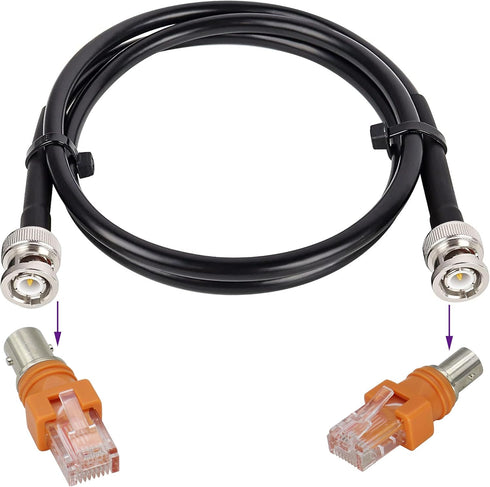 BNC Female RJ45 Male RF coaxial Adapter,only Used for Analyzer,Tester,line Meter and Other Test Equipment for Testing,can not Transmit Video and C...