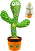 Talking Cactus Toy,Volume Adjustment Dancing Cactus Mimicking Toy,Sing Record Repeat What You Say Sunny Cactus Light Up Cactus Baby Toy Funny Gift...