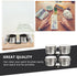 Stainless Steel Containers 2 Pcs Double Dipper Cup Stainless Steel Oil Painting Cup with Lid Large Mouth Double Clip Artist Paint Brush Washer Art...