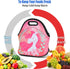 Violet Mist Cute Unicorn Neoprene Lunch Bag Pink Reusable Lunch Box Insulated Lunch Bags Tote Thermal Waterproof Lunch Handbag with Zipper Picnic ...