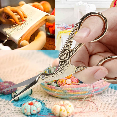 BIHRTC 4.5Inch Embroidery Scissors Sharp Tip Stainless Steel Little Scissors for Knitting Cross Stitch Cutting Embroidery Sewing Handcraft Craft A...