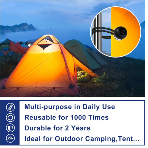 Canopy Bungee Cords with Ball 9 Inch,30 PCS Tarp Bungee with Balls Heavy Duty Tarp Tie Downs Ball for Canopy,Camping,Shelter,Gazebo,Projector Scre...
