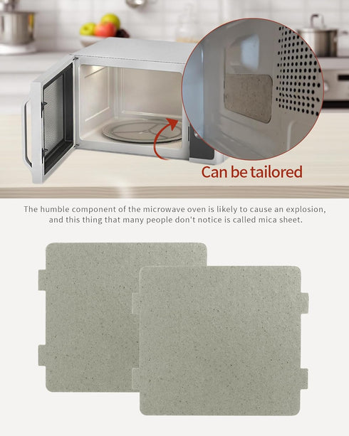 2 PCS Waveguide Cover, Universal Mica Sheet for Microwave Oven, Cut to Size, 108mmX99mm...