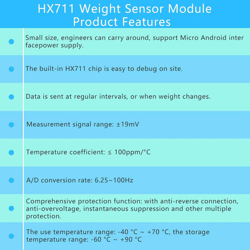 HX711 Digital Load Cell Module, Weight Sensor A/D Module with Display 24 Bit Weighing Scale Smart Arduino Load Cell Arduino Display/for Arduino...