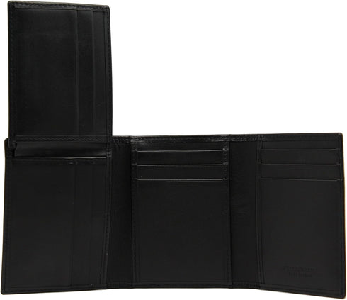 RFID Safe Men L-Fold Trifold Leather Wallet Hipster Key Holder Zip Bill Slot in Gift Pouch (Black 53-35 NON RFID)...