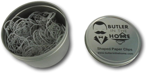 100 Count Skull Head Skeleton Shaped Paper Clips Great for Paper Clip Collectors or Office Gift - Comes in Round Tin with Lid and Gift Box (White)...