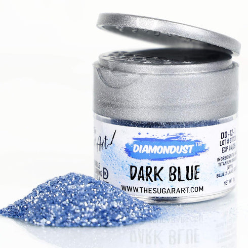 Dark Blue Edible Glitter for Drinks, Cocktails, Cake Decorating, Strawberries, Chocolates & More | No Taste | 4g | 100% Food-Safe | Kosher, Vegan,...