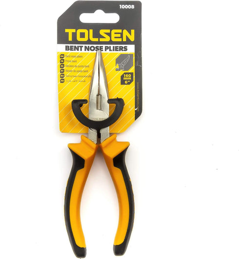 Tolsen Industrial 6" 160mm Bent Snip Needle Nose Pliers Wire Cutter...