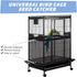 Bird Cage Netting Seed Catcher - Adjustable Bird Cage Skirt Seed Catcher, Large Soft Breathable Mesh Bird Seed Catcher for Indoor Round Square Cag...