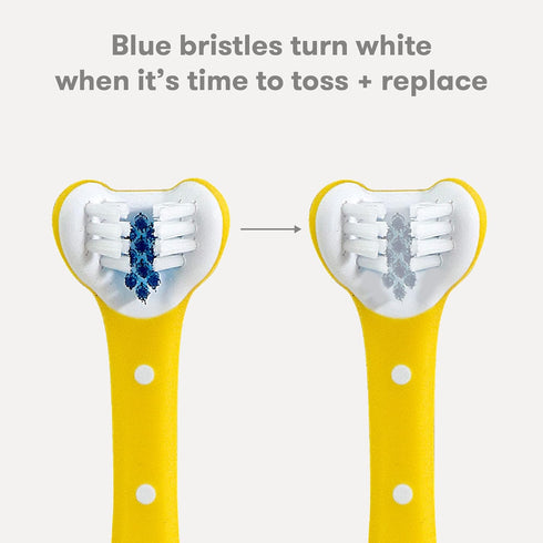 Frida Baby Triple-Angle Toothhugger Training Toddler Toothbrush | Toddler Toothbrush 2 Years and Up, Cleans All Sides at Once | Yellow...
