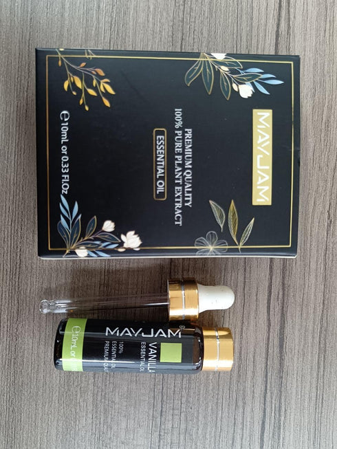 Vanilla Essential Oil, MAYJAM 10ML/0.33FL.OZ Premium Vanilla Oils for Soap Candle Making, Diffuser, Bedroom, Living Room, Office...
