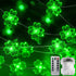 St Patricks Day Decorations Lights - Green String Lights Battery Operated 13FT 40 LED Shamrocks Handmade String Lights with Remote Control for St....