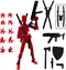 (Assembly Completed) 3D Printed Figure 5.54-inch Dummy13 with Weapon Expansion Set, Full Body Mechanical Movable Toy, Desk Decoration. (Red)...