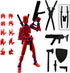 (Assembly Completed) 3D Printed Figure 5.54-inch Dummy13 with Weapon Expansion Set, Full Body Mechanical Movable Toy, Desk Decoration. (Red)...