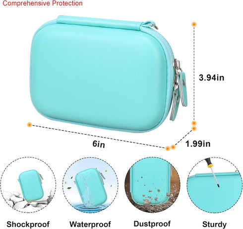 Camera Carrying Case for KODAK Printomatic Digital Instant Print Camera, Portable Bluetooth Photo Printer Storage Holder Bag, Mesh Bag Fits Zink P...