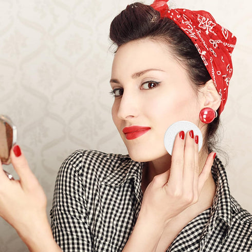 Round Sponge Puff Set 24 Pieces 2.2 Inch Soft Mini Facial Loose Powder Blender Pads Applicator For Liquid Foundation Setting Holder Makeup Beauty ...