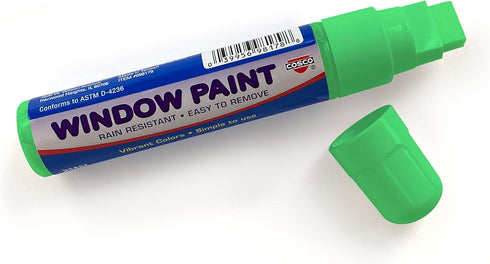 Cosco Window Paint Marker, Green, 9/16" Chisel Tip (098178)...