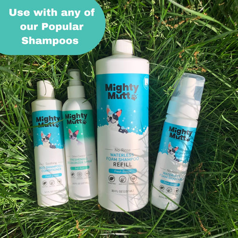 Mighty Mutt Dog Bath Brush| Massage Rubber Soft Bristle Brush for Easy Pet Grooming | Wet or Dry Dog Shampoo Brush | Soothing, Deep Cleaning Dog S...