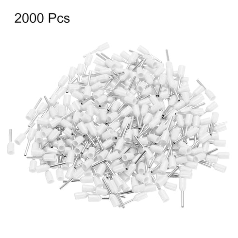 uxcell 2000 Pcs Insulated Ferrule Wire Connector Electrical Crimp Terminal 22 AWG for Electrical Projects White...