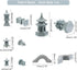 SUPERFIDINGS 5 Styles Pagoda Lantern Garden Statue Japanese Pagoda Lamp Lantern Stone Footbridge Figurines for Landscape Balcony Garden Patio Porc...
