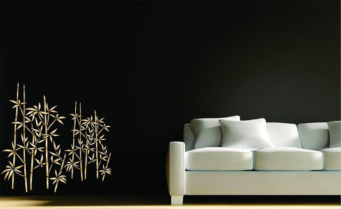 Bamboo Stencil, 10 x 16 inch (L) - Classic Oriental Plant Leaves Wall Stencils for Painting Template...