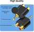 3.5mm to RCA Splitter Adapter Gold Plated 3.5mm Male Stereo to 2 RCA Female Jack Y Plug Audio Converter (2 Pack)...