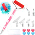 Sonsage Metal Tips Diamond Art Painting Resin Pen Pink 5D Ergonomic Diamonds Art Roller Accessories and Tools Set Dots Round Square Drill Wax Pens...