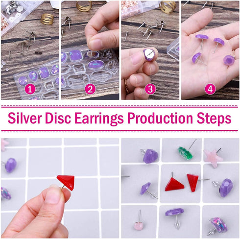 Earring Making Kit, Shynek 2343pcs Earring Making Supplies with Earring Hooks, Jump Rings, Earring Posts, Earring Backs and Jewelry Pliers Tools f...