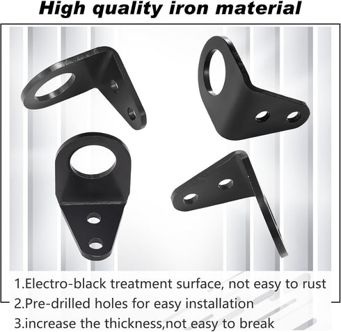 Therwen 8 Pcs 3/16" Mounting Hole Brake Bolt on Type Brake Line Tabs Mounting Tabs 90 Degree Brake Line Adapter Weld...