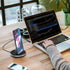Encased Desktop Charging Stand for USB-C Phone and Tablets, Adjustable Case-Friendly Dock Station Charger, Super Fast Charge Compatible (Wired Typ...