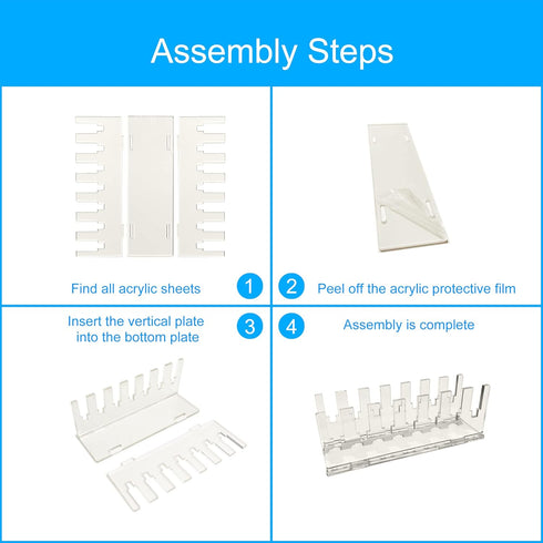 iKyce Sticky Notes Pad Holder Clear, Acrylic Sticky notes Dispenser, Funny Desk Supplies Organizer That Can Be Easily Assembled By Yourself (78020...