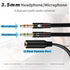 SaiTech IT 3.5 mm Exclusives Headphone Splitter for Computer 3.5mm to 2 Dual Mic Audio Y Splitter Cable Smartphone Headset to PC Adapter, Tablet (...