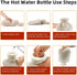 Hot Water Bottle Rubber with Soft Cover (2 Liter) Hot Water Bag for Cramps, Pain Relief, Removable Hot Cold Pack Hot Water Bed Warmer...