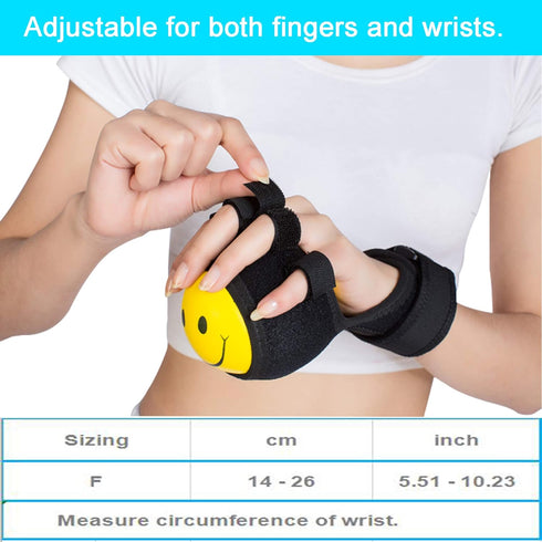 Anti-Spasticity Ball Splint & Finger Posture Corrector for Stroke Hand, Functional Split-fingered Hand Wrist Support, Orthosis Rehabilitation For ...