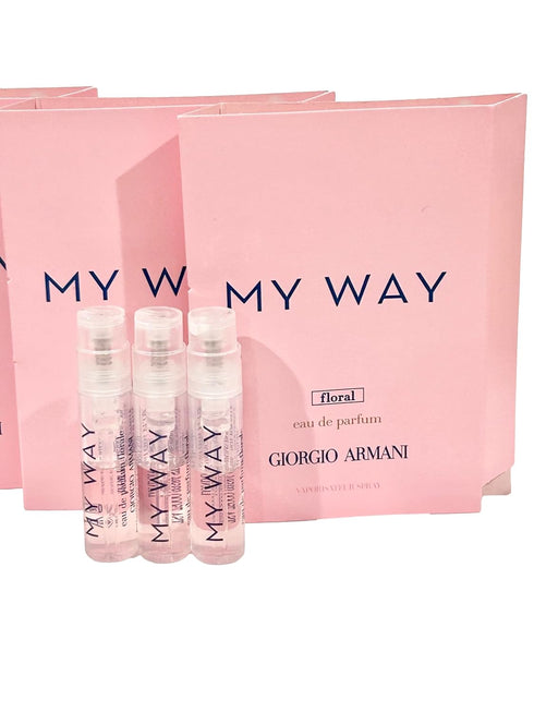 GIORGIO ARMANI My Way FLORAL Sample Perfume Women Spray 1.2 ml / 0.04 oz - set of 3...