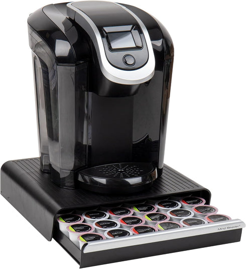 Mind Reader Single Serve Coffee Pod Drawer, 36 Pod Capacity, Countertop Organizer, Breakroom, 12.75"L x 13"W x 3"H, Black...