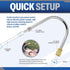 ESSENTIAL WASHER 120 Degree Bend Pressure Washer Gutter Cleaner Attachment with 1/4'' Quick Connect Brass Coupler and Plated Steel Plug...