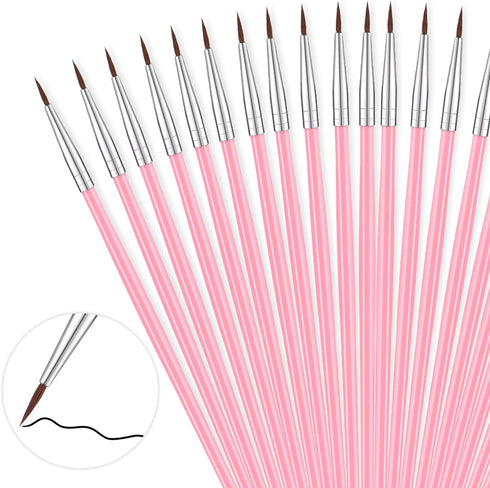 60 Pieces Fine Detail Paint Brush Miniature Mini Paints Brush Bulk Set for Acrylic, Watercolor, Oil, Face, Nail, Scale Model Painting, Line Drawin...