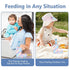 Playful & Practical Silicone Spoon Set for Baby Food Pouches - 4 Squeeze Pouch Spoon Attachments with Kid-Friendly Travel Cases...