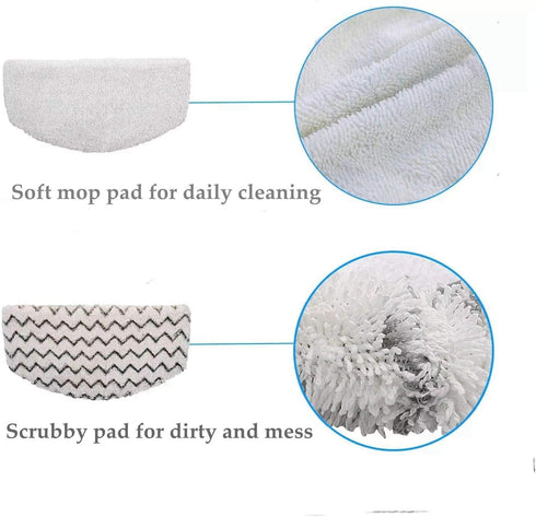Washable Microfiber Mop Pads Replacement for Bissell Powerfresh 1940 Series Steam Mop (2 Packs)...