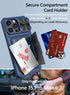Vihibii for iPhone 15 Pro Max Wallet Case with Card Holder (4 Cards) & Slide Lens Protective Cover & Kickstand & Raised Edges Protect Screen, Shoc...