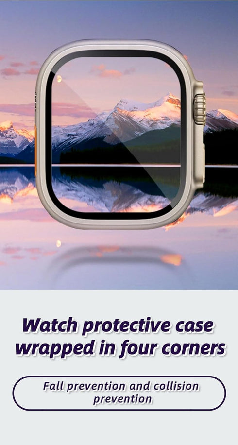 Watch case, for Apple iWatch 78 Waterproof Watch case 45mm Seconds Change 49mm Ultra Waterproof case case (Titanium Gold...